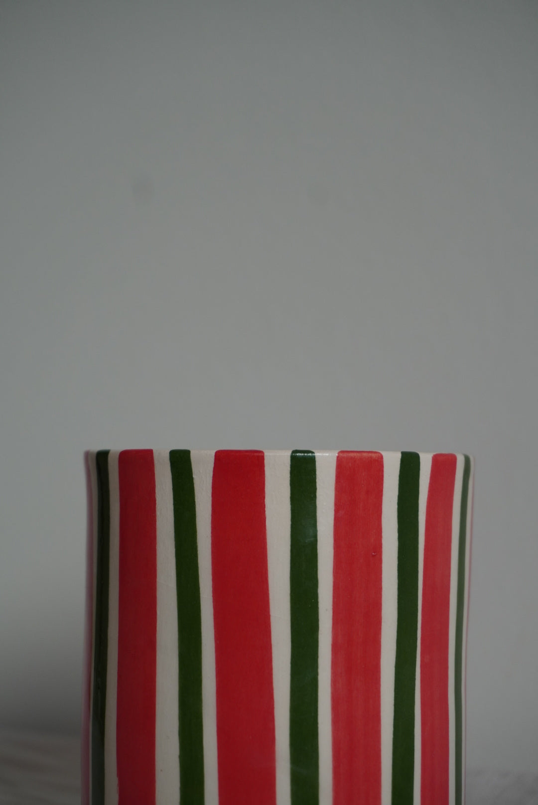 Vela rayas Rojo+Verde
