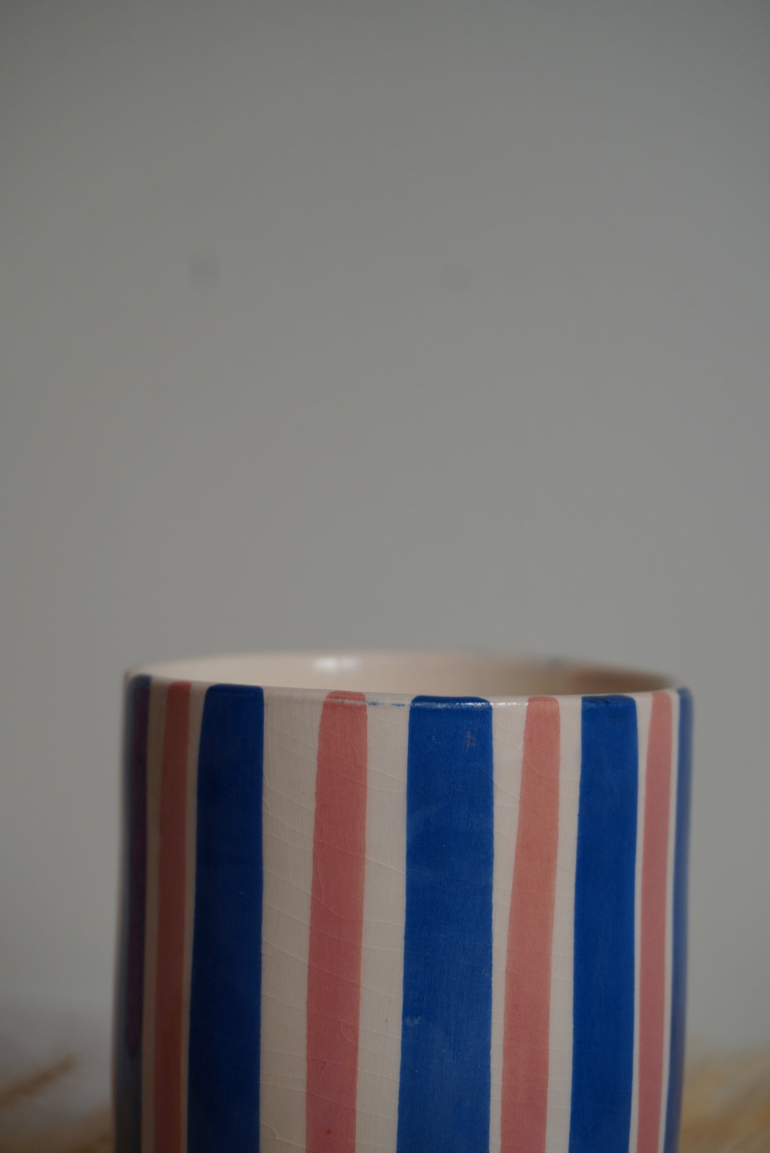 Vela rayas Azul+Beige