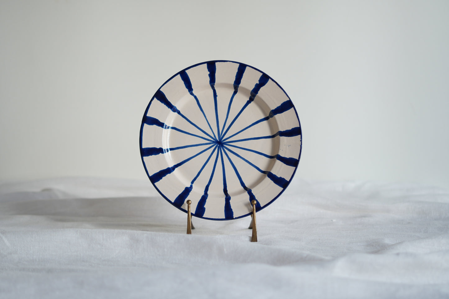 Plato a rayas Azul