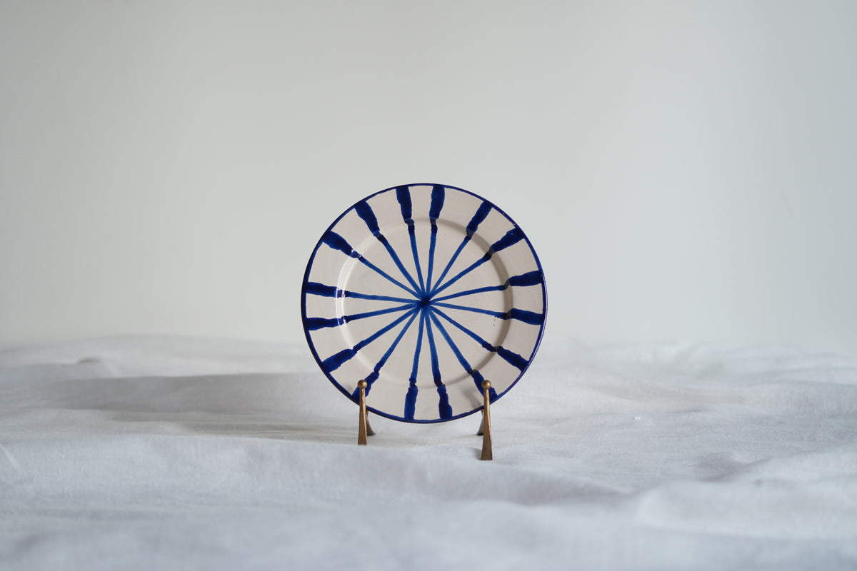 Plato a rayas Azul