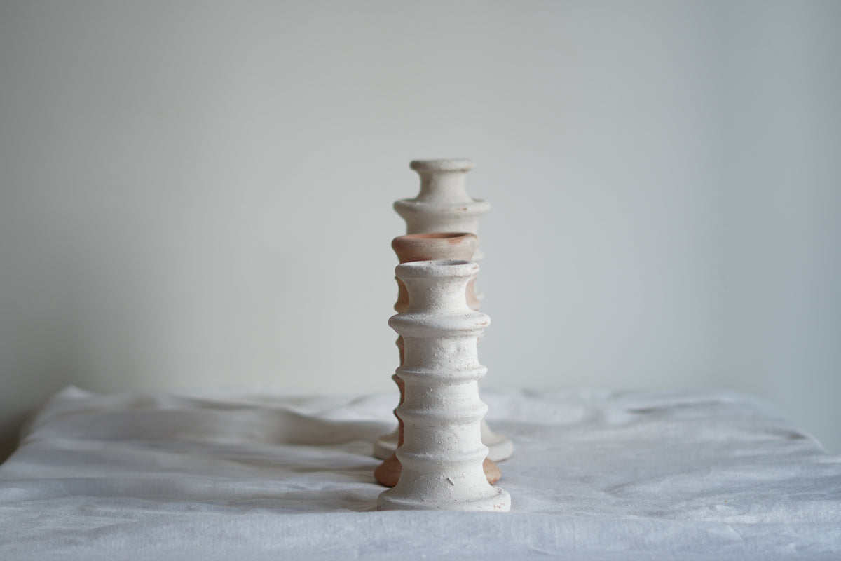 Candelabro Caracol Terracota (fallo esmaltado)