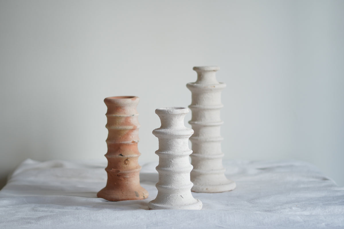 Candelabro Caracol Terracota (fallo esmaltado)