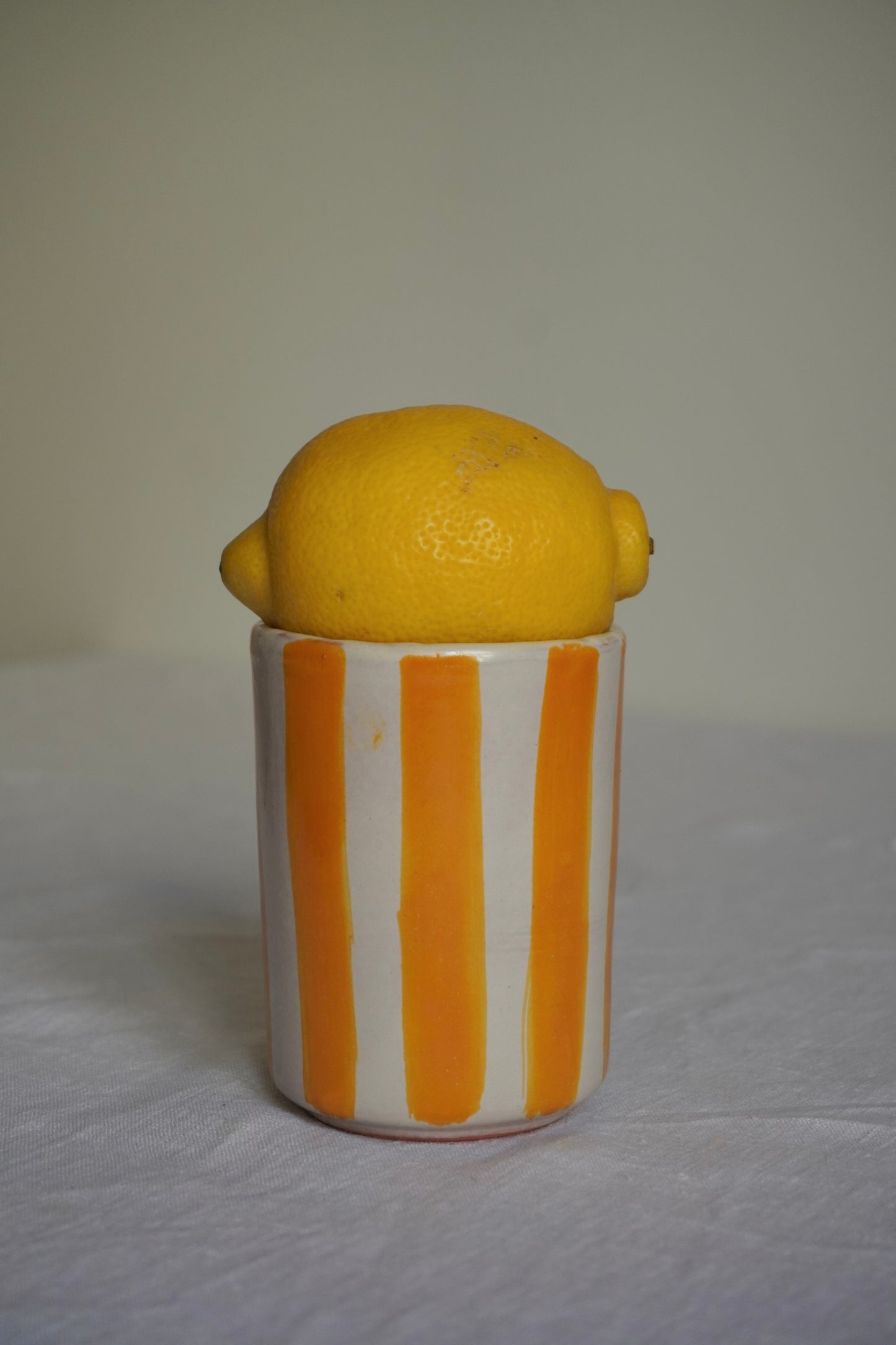 Vasos de cerámica rayas Andalucía amarillo
