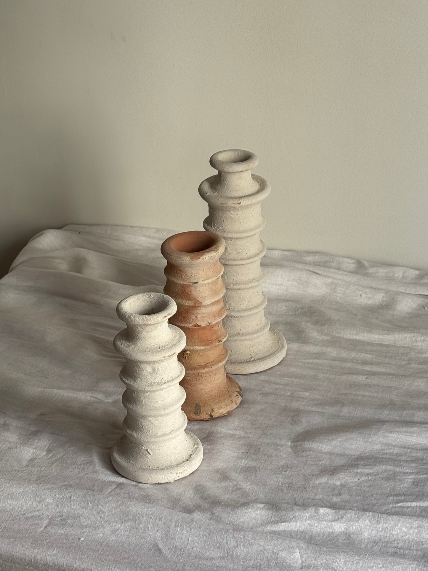 Candelabro Caracol Terracota (fallo esmaltado)