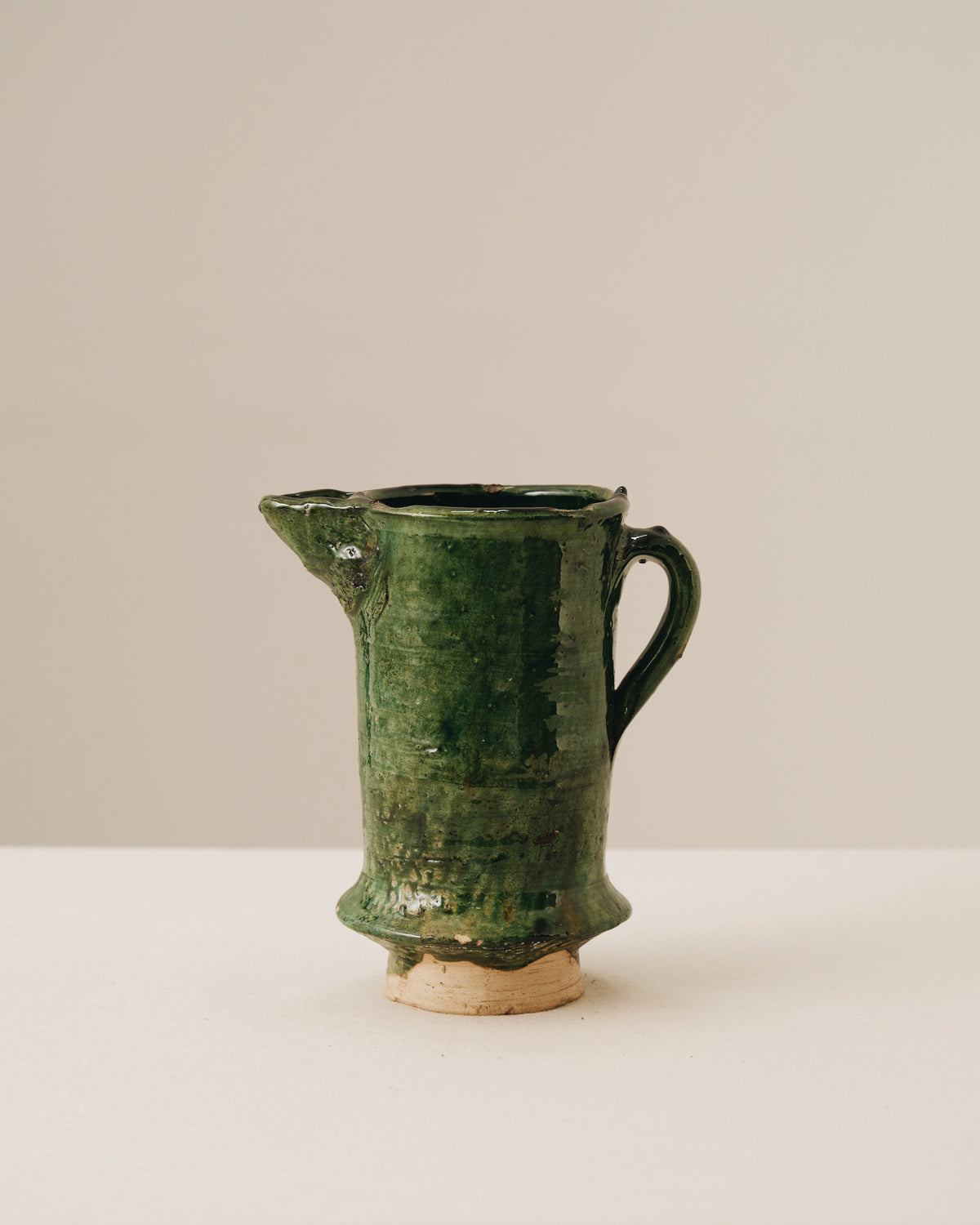 Noor decorative green pitcher with handle