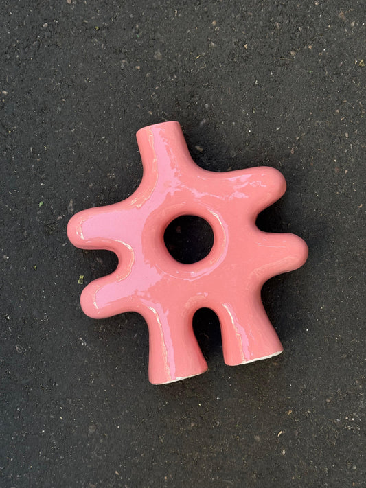 Jarrón decorativo Hashtag Feztin Rosa