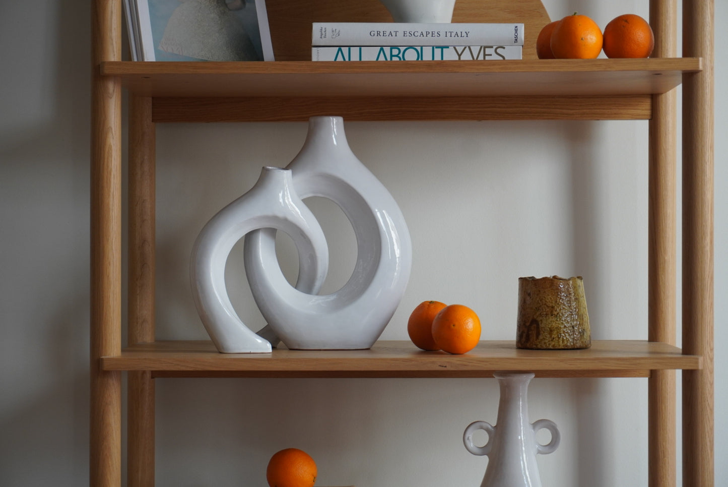 Jarrón Blanco Doble 36cm