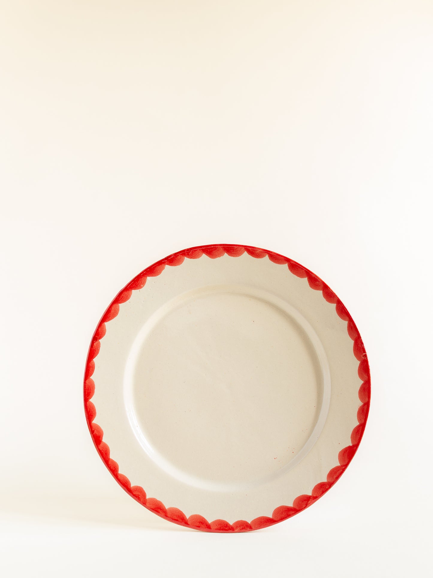 Plato 20cm Media Luna Rojo