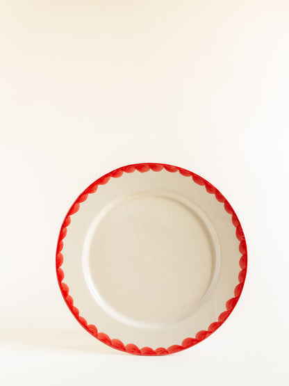 Plato 20cm Media Luna Rojo
