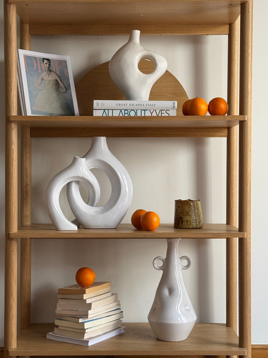 Jarrón Blanco Doble 36cm