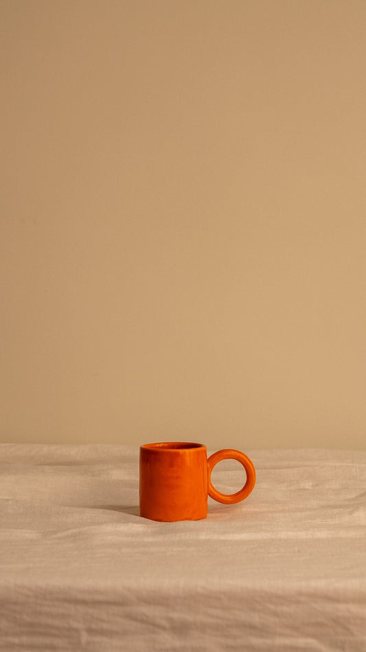 Taza cerámica Feztin naranja