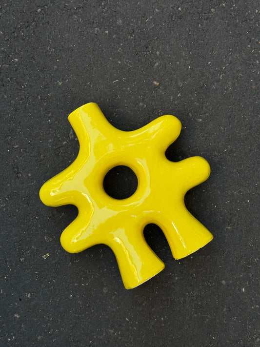 Jarrón decorativo Hashtag Feztin Amarillo