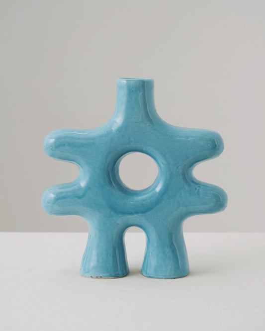 Jarrón decorativo Hashtag Feztin Azul Celeste