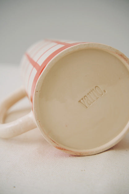 Jarra con asa cuadros Feztin Rojo