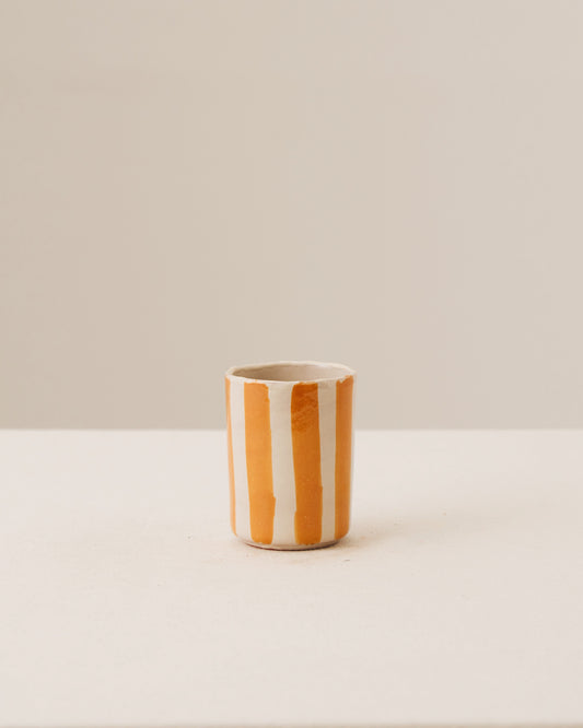 Vasos de cerámica rayas Andalucía amarillo