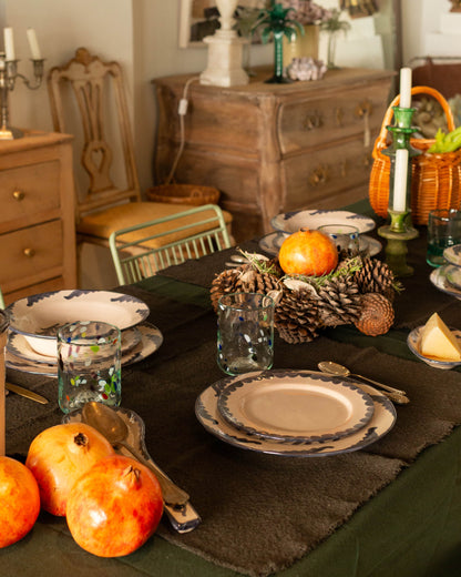 Set pareja Azul petróleo + platos hondos