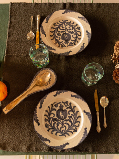 Set pareja Azul petróleo + platos hondos