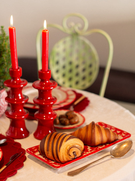 Fuente Rectangular Grande Roja