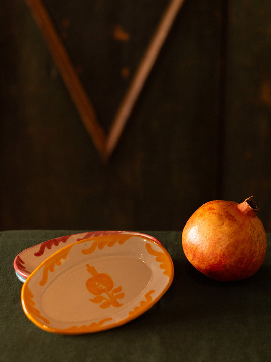 Fuente Ovalada Pequeña Amarilla