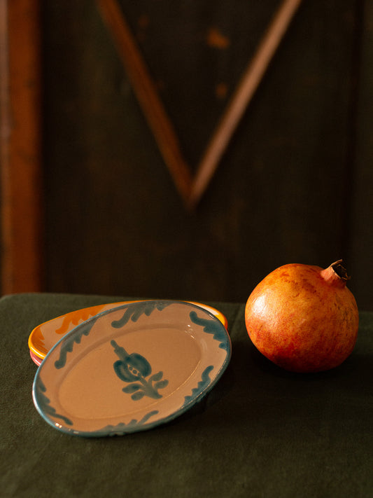 Fuente Ovalada Pequeña Azul Celeste